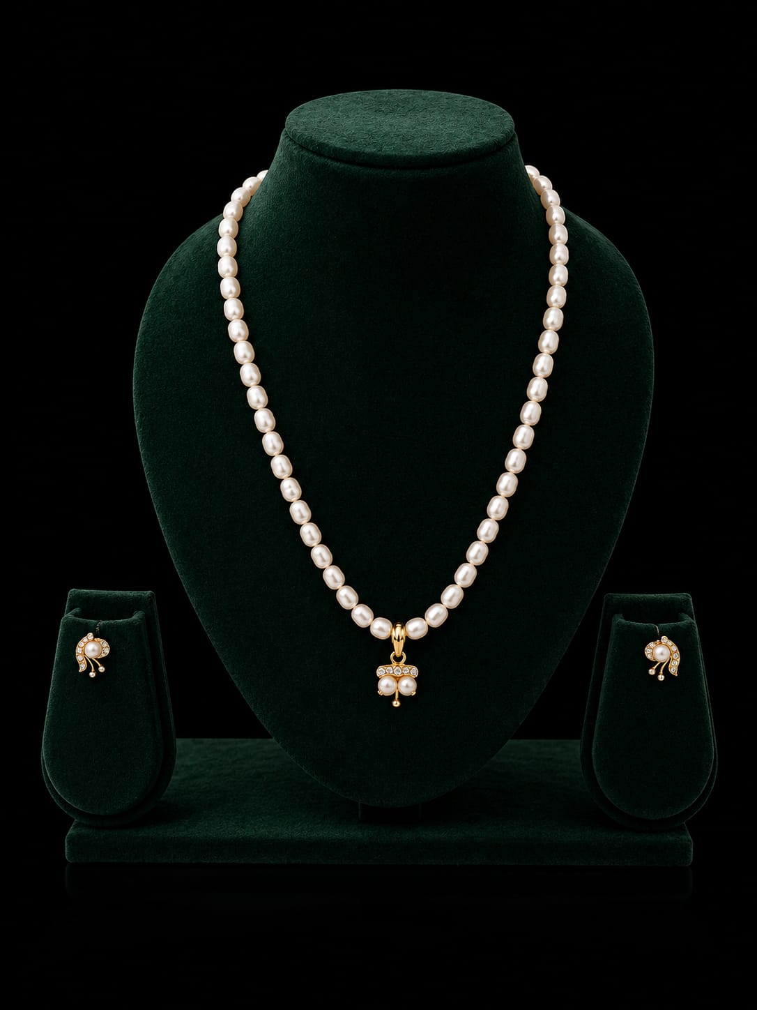 ✨ Original Hyderabad Pearl Pendant Necklace Set ✨