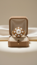 18K gold and pearl heritage ring